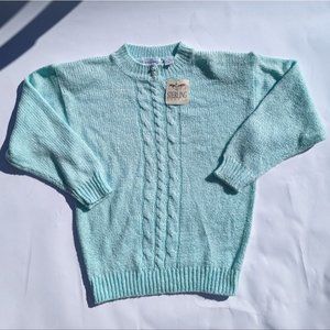 Vintage Sweater•Tiffany Blue•Sweet Pearl Buttons.